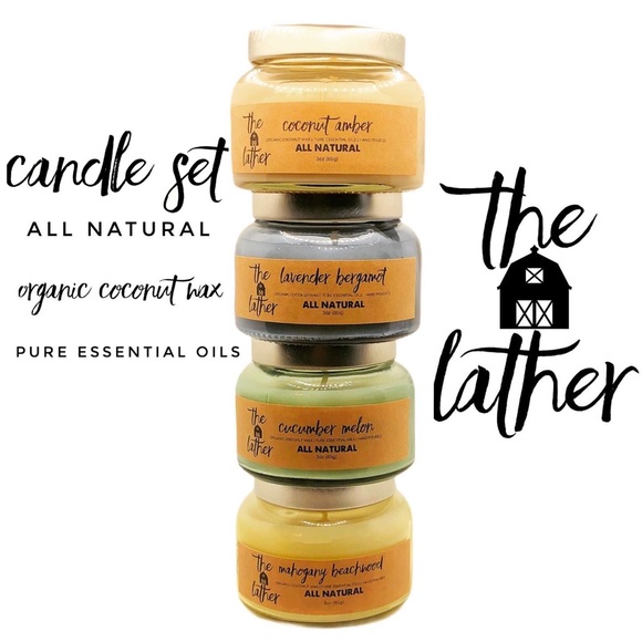 THE LATHER BARN Other - ORGANIC COCONUT WAX & ESSENTIAL OIL CANDLE GIFTSET